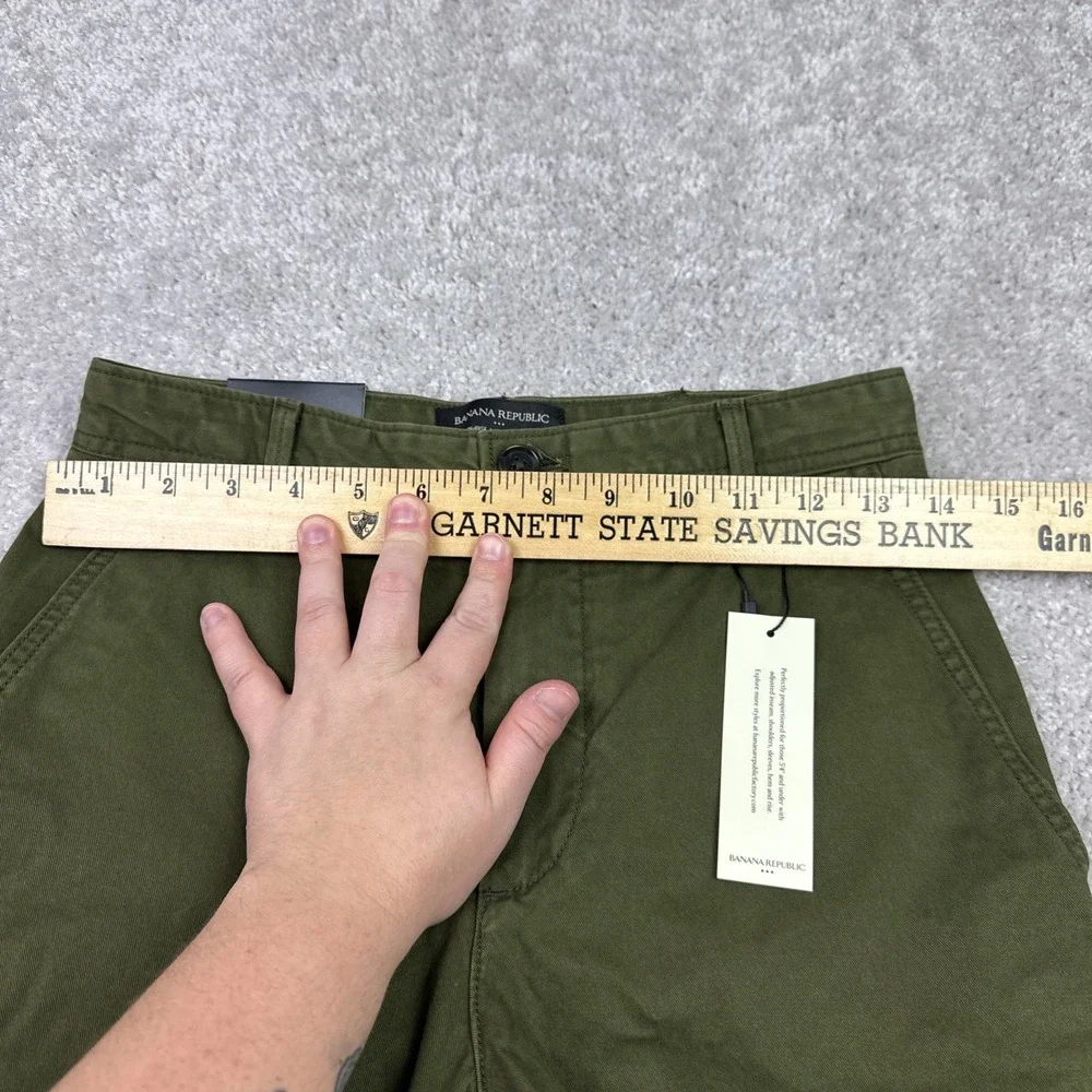 NWT Banana Republic High Rise Authentic Chino Twill‎ Straight Pant Olive Green 0